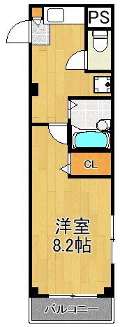 川崎市幸区中幸町のマンションの間取り