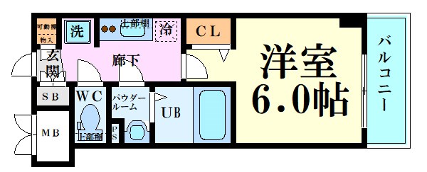 プレサンス南堀江ザ・センスの間取り