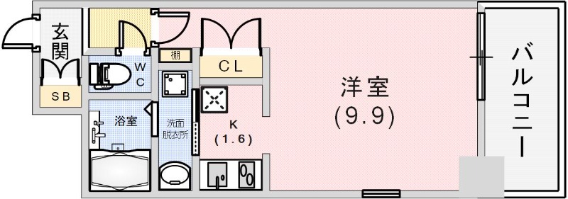 エスライズ新神戸の間取り