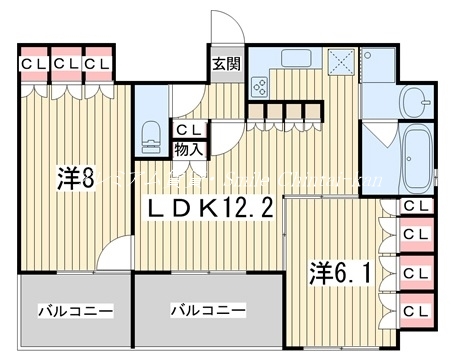 京都市上京区梶井町のマンションの間取り