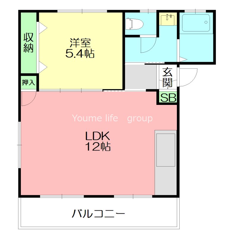 クレール中里の間取り