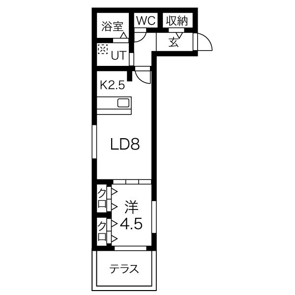 札幌市中央区南二十三条西のマンションの間取り