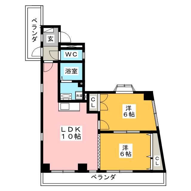 グランデュー江南の間取り