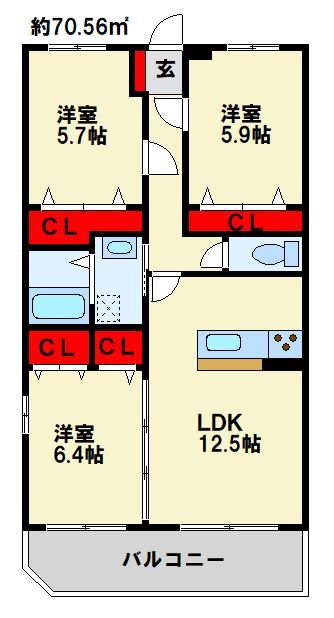 【リトルフォレスト守恒の間取り】