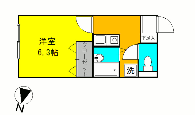 ハイツ　アメニティの間取り