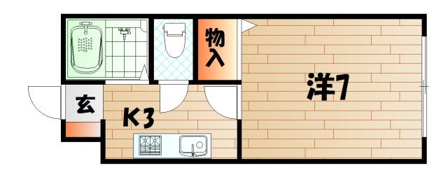 下関市秋根東町のアパートの間取り