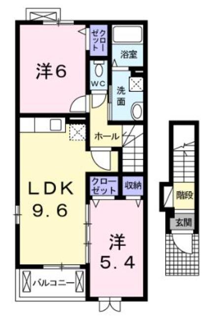 厚木市関口のアパートの間取り