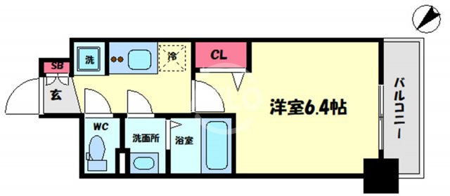 プレサンスOSAKA DOME CITYビーツの間取り