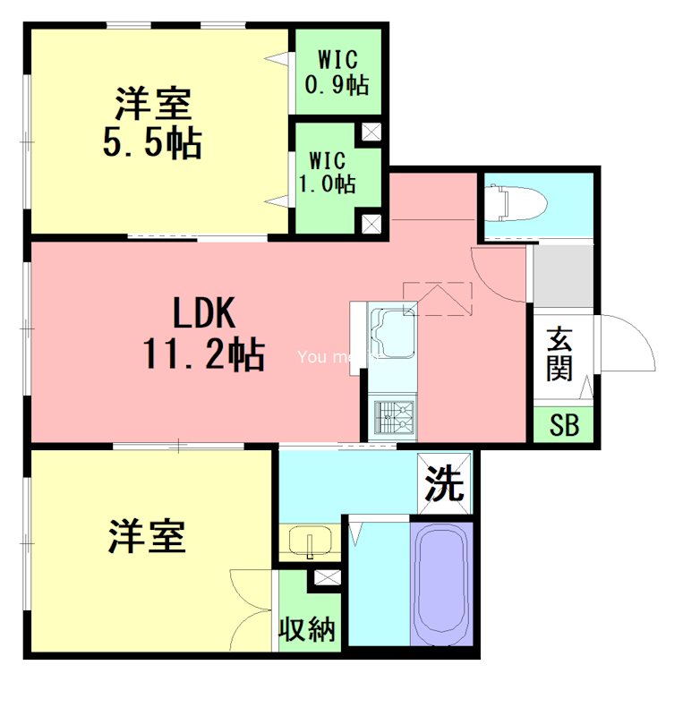 逗子市桜山のマンションの間取り