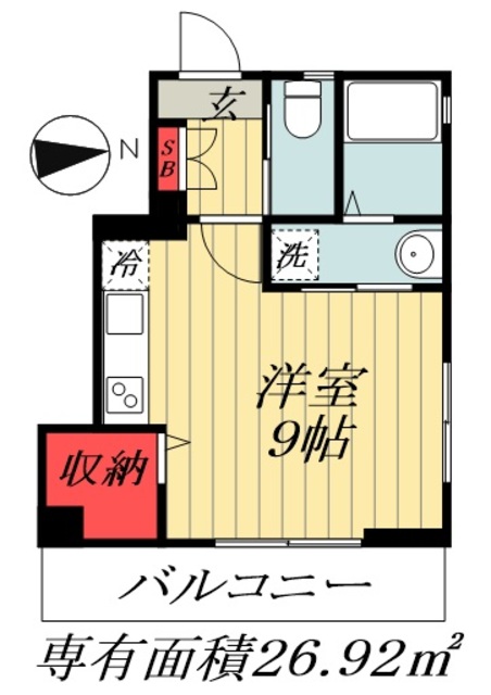 船橋市前貝塚町のアパートの間取り