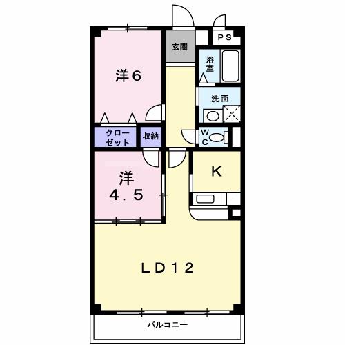 リブェール宝塚の間取り