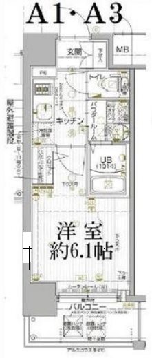 エスリード神戸兵庫駅マリーナスクエアの間取り