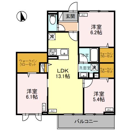 CLASSEUM元今泉の間取り