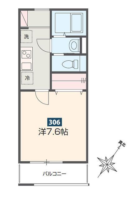 春日部市粕壁のアパートの間取り