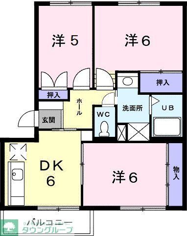 上尾市二ツ宮のマンションの間取り