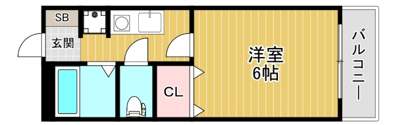 東大阪市花園東町のマンションの間取り