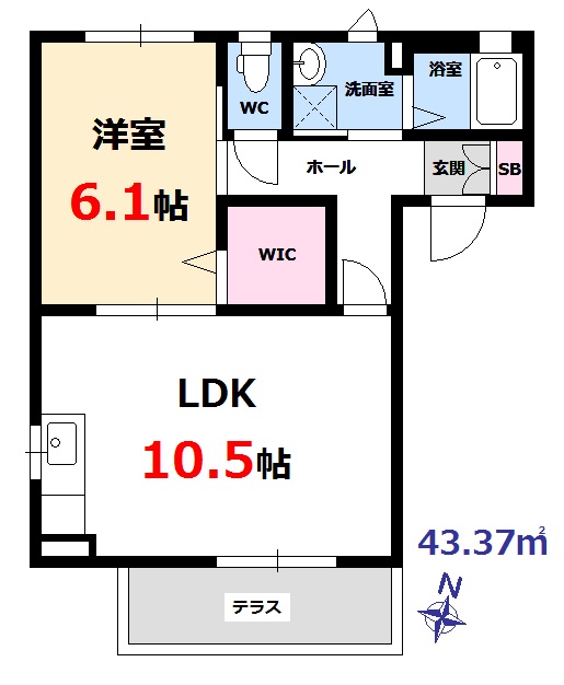 【広島市南区皆実町のアパートの間取り】