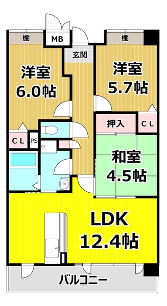 ラフィーネフォレスタの間取り