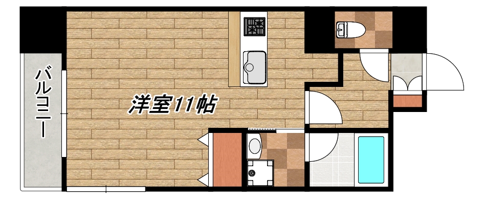 鹿児島市西千石町のマンションの間取り