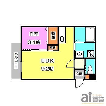 ジーメゾン川越南大塚の間取り