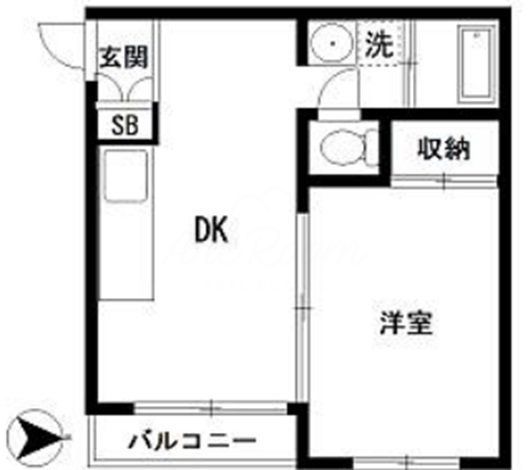 葛飾区高砂のアパートの間取り