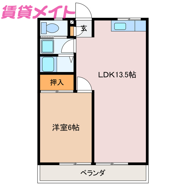 志摩市阿児町神明のアパートの間取り