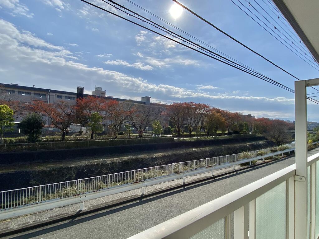 眺望　バルコニーが道路面から高く、外からの目線は気になりません。