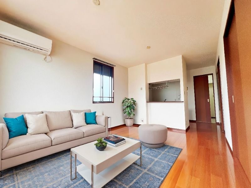 居室・リビング　ＣＧ画像の為実際は家具・家電の設置無し。