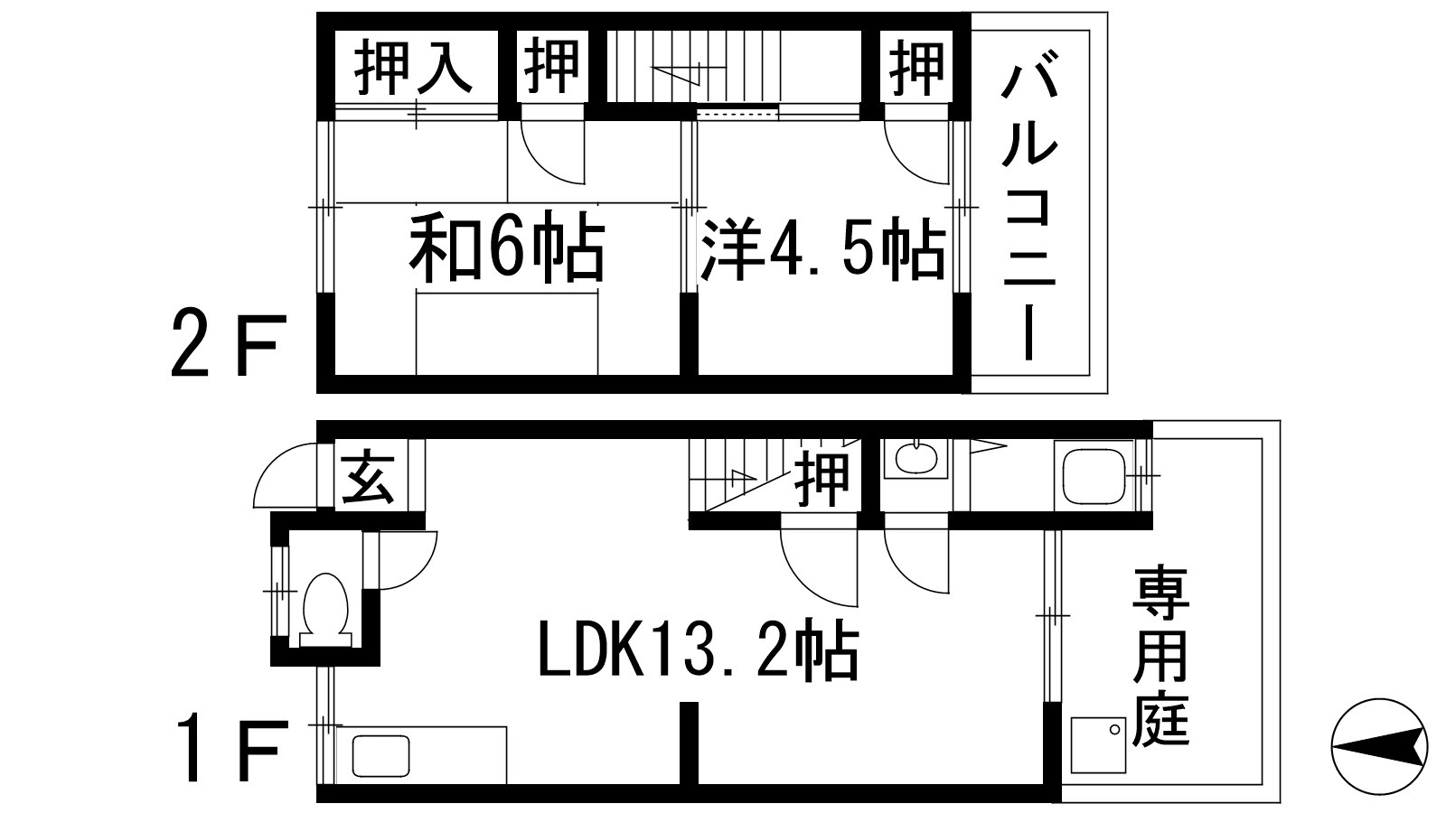 桃園1丁目テラスハウスの間取り写真