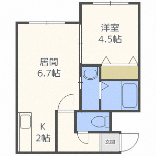 地下鉄東西線 南郷１３丁目駅 徒歩1分 4階建 築20年の間取り写真