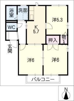 MastTown加木屋 A棟の間取り写真