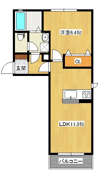 アクアパーク則松の間取り