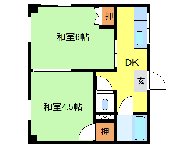 岐阜市早田東町のマンションの間取り