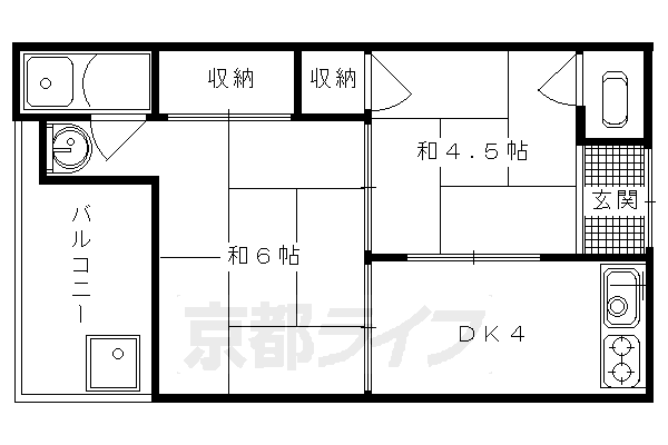 罧原荘の間取り