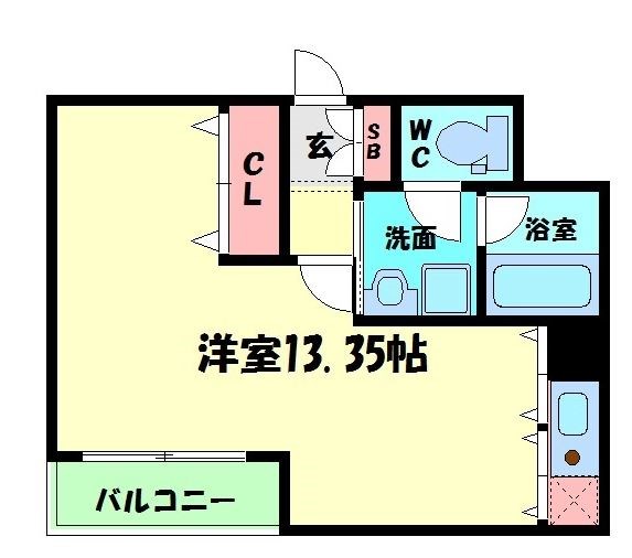 大阪市中央区北浜のマンションの間取り