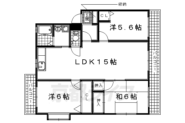 グランドハイツ中川の間取り