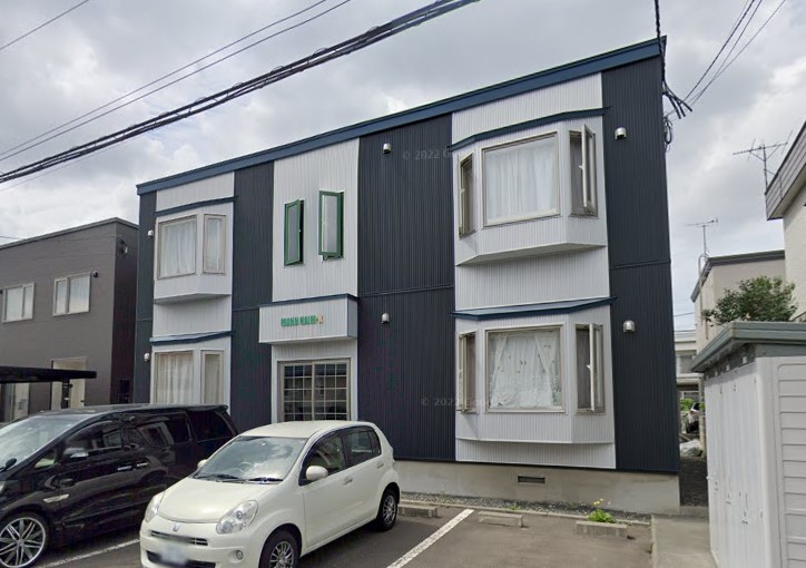 札幌市北区百合が原のアパートの建物外観