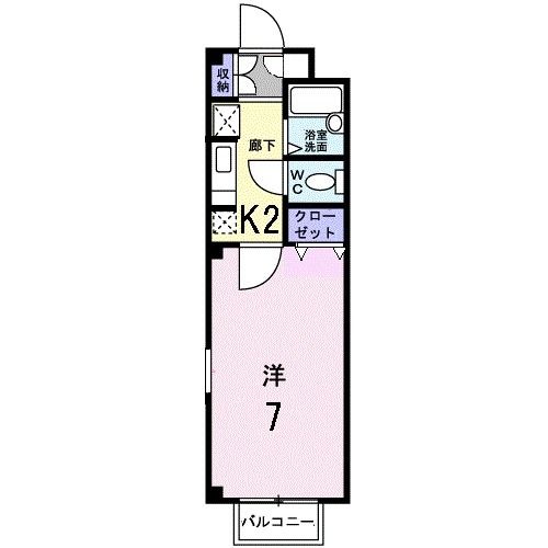 太宰府市水城のアパートの間取り