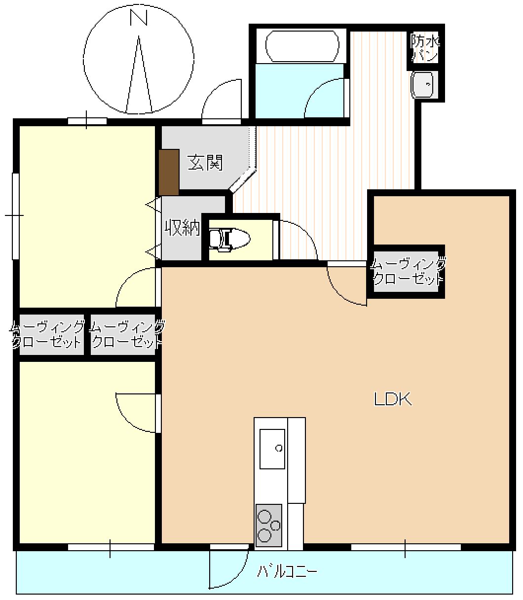 上田市常入のマンションの間取り