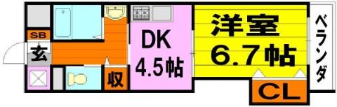 茨木市西豊川町のマンションの間取り