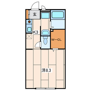 横須賀市追浜町のアパートの間取り