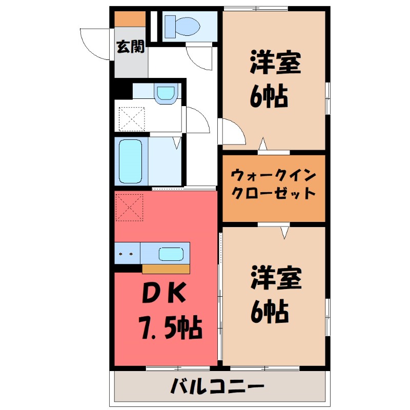 オペラハウス上大島 Aの間取り