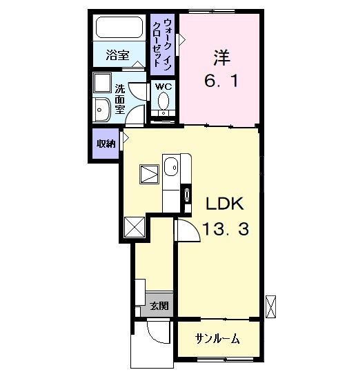 弥富市前ケ須町のアパートの間取り