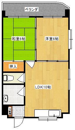 コーポ高良共同住宅の間取り