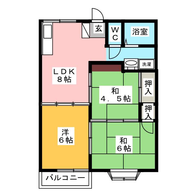 エスポアール中村Ｃの間取り