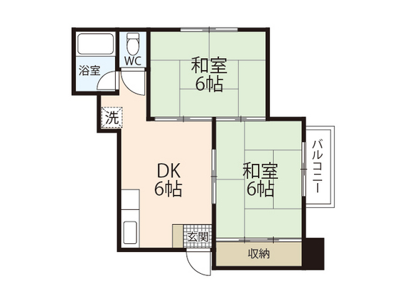 広島市中区十日市町のマンションの間取り