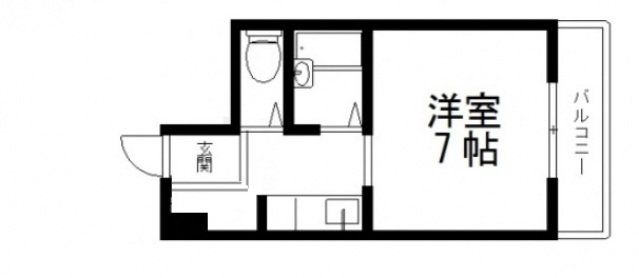 東大阪市小若江のマンションの間取り