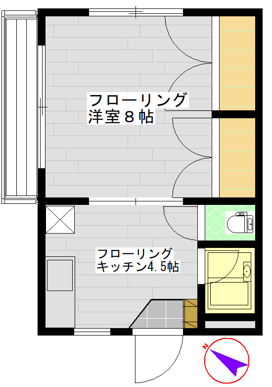 ハイツナラIIIの間取り