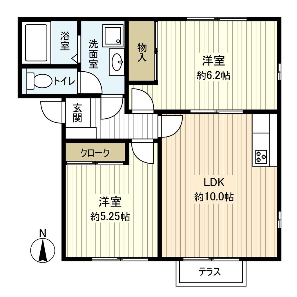 グレース大島Ｂ棟の間取り