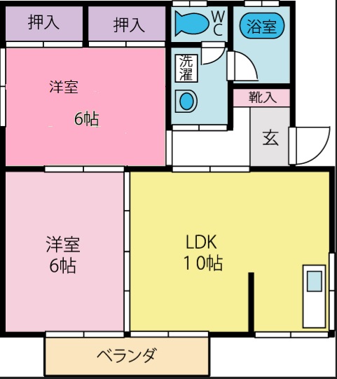 コーポ流石の間取り